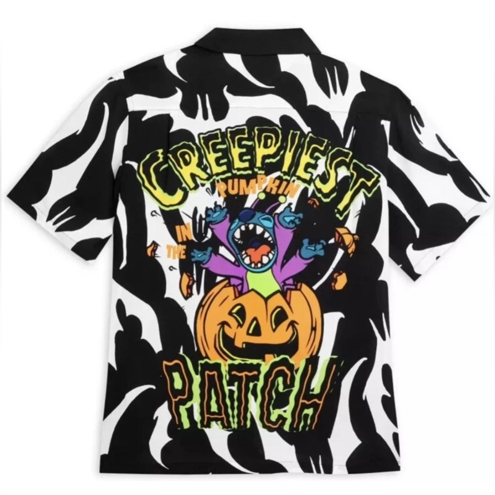 Disney Parks 2024 Halloween Stitch Camp Shirt - Size M, NWOT